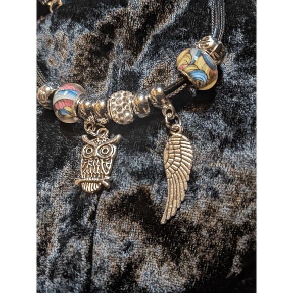 NEW CHUNS PANDORA LIKE BRACELET - OWL & WING - Picture 2 of 2